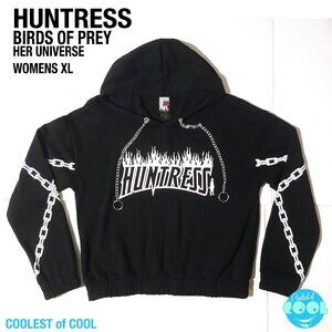 DC Comics Birds Of Prey Huntress Hoodie Girls womens Size XL Chain Semi Crop